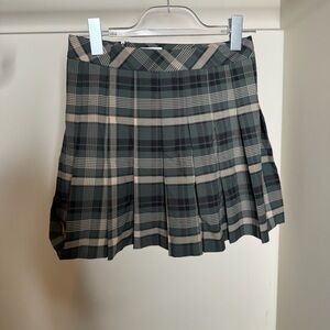Sunday Best Plaid Mini Skirt - Green and Cream